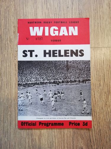 Wigan v St Helens Apr 1965 Rugby League Programme