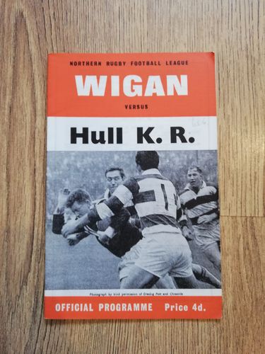 Wigan v Hull KR Sept 1965 Rugby League Programme