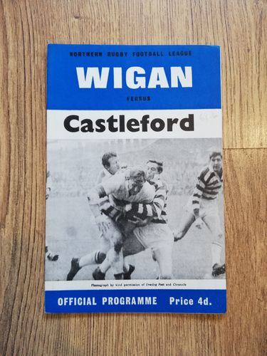 Wigan v Castleford Oct 1965 Rugby League Programme
