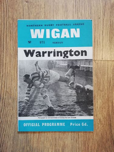 Wigan v Warrington Feb 1967 Challenge Cup Replay Rugby League Programme