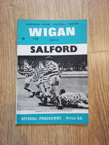 Wigan v Salford Aug 1967 Lancashire Cup Rugby League Programme
