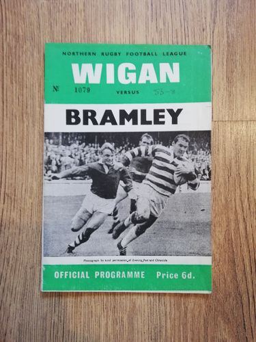 Wigan v Bramley Aug 1967 Rugby League Programme