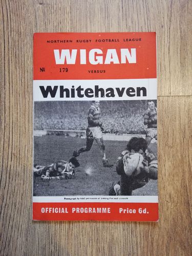 Wigan v Whitehaven Dec 1967 Rugby League Programme