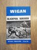 Wigan v Blackpool Borough Feb 1968 Rugby League Programme