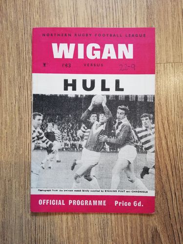 Wigan v Hull Sept 1968 Rugby League Programme