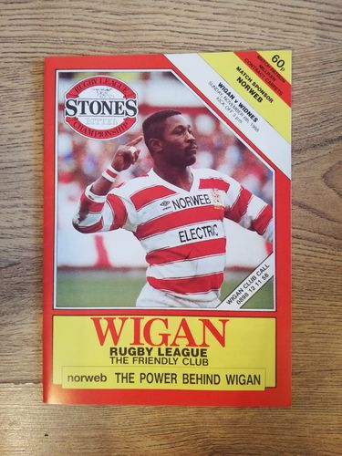 Wigan v Widnes Nov 1988 Rugby League Programme