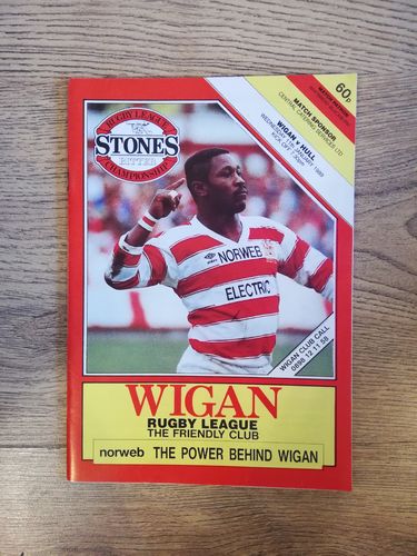 Wigan v Hull Jan 1989 Rugby League Programme