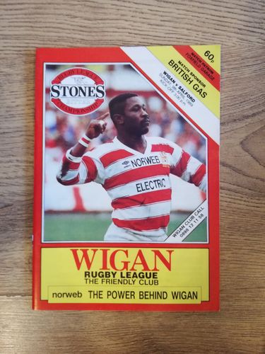 Wigan v Salford Apr 1989 Rugby League Programme