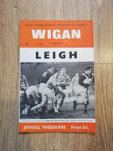 Wigan v Leigh Dec 1968 BBC2 Floodlit Trophy Semi-Final RL Programme