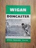 Wigan v Doncaster Feb 1969 Rugby League Programme