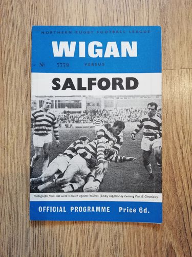 Wigan v Salford May 1969 Championship Play-Off Rugby League Programme