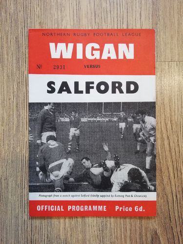 Wigan v Salford Aug 1969 Lancashire Cup Rugby League Programme