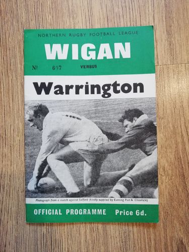 Wigan v Warrington Aug 1969 BBC2 Floodlit Trophy Rugby League Programme