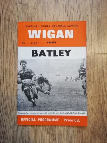 Wigan v Batley Sept 1969 Rugby League Programme