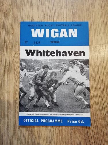 Wigan v Whitehaven Oct 1969 Rugby League Programme
