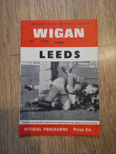 Wigan v Leeds Jan 1970 Rugby League Programme