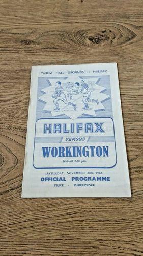 Halifax v Workington Nov 1962 Rugby League Programme