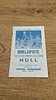 Halifax v Hull Sept 1967 Rugby League Programme