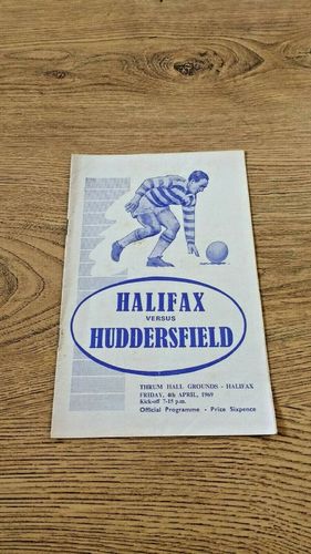 Halifax v Huddersfield Apr 1969 Rugby League Programme