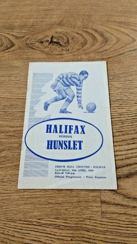 Halifax v Hunslet Apr 1969 Rugby League Programme
