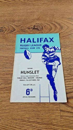 Halifax v Hunslet Oct 1969 Rugby League Programme
