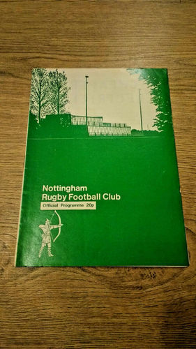 Nottingham v Oxford University Feb 1982 Rugby Programme