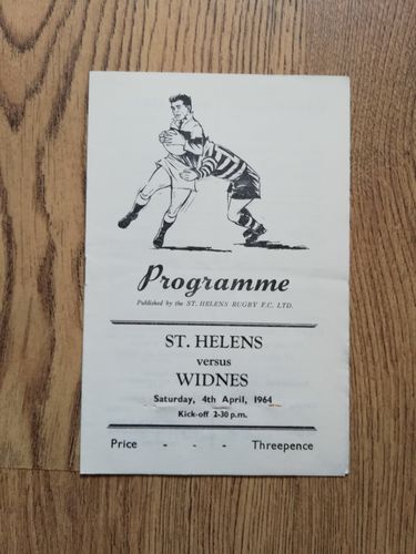 St Helens v Widnes Apr 1964 Rugby League Programme