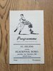 St Helens v Blackpool Borough Sept 1964 Rugby League Programme