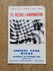 St Helens v Warrington Oct 1967 Lancashire Cup Final Rugby League Programme