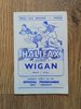 Halifax v Wigan Mar 1959 Challenge Cup Quarter-Final Rugby League Programme