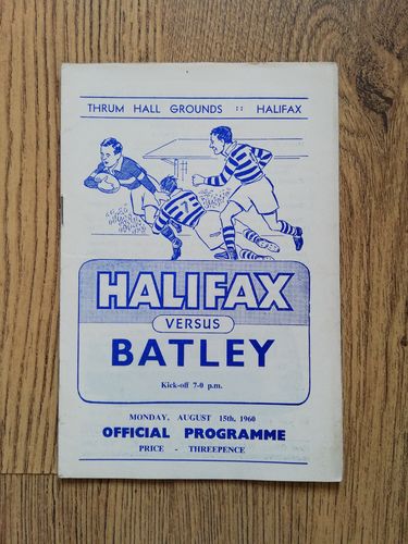 Halifax v Batley Aug 1960 Rugby League Programme