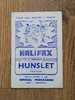 Halifax v Hunslet Oct 1962 Yorkshire Cup Semi-Final Rugby League Programme