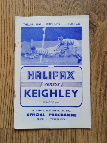 Halifax v Keighley Sept 1963 Yorkshire Cup Rugby League Programme