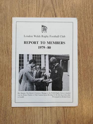 London Welsh Report to Members 1979-80 Rugby Brochure
