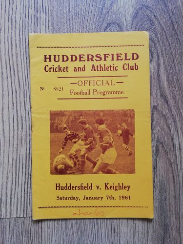 Huddersfield v Keighley Jan 1961 Rugby League Programme