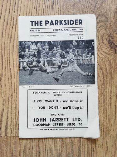 Hunslet v Barrow Apr 1963 Rugby League Programme