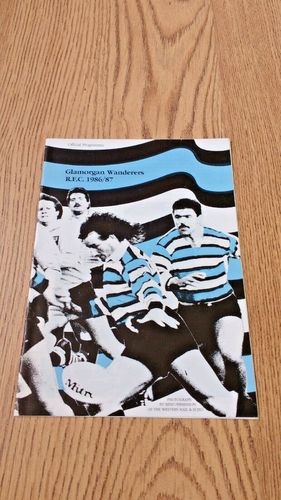 Glamorgan Wanderers v Bridgend Jan 1987 Rugby Programme