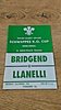 Bridgend v Llanelli Mar 1985 Welsh Cup Semi-Final Rugby Programme