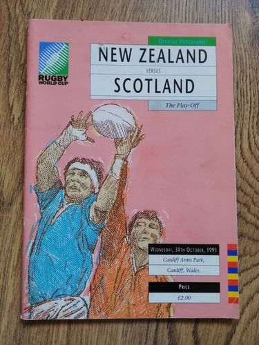 New Zealand v Scotland 3/4 Place Play-Off 1991 Signed RWC Programme