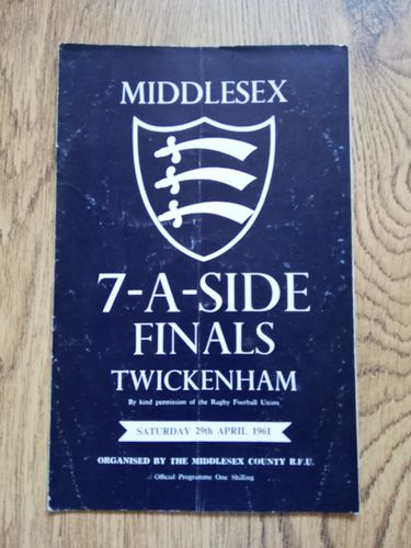Middlesex Sevens Apr 1961 Rugby Programme