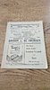 London v St Thomas's Mar 1950 Hospital Cup Final Rugby Programme