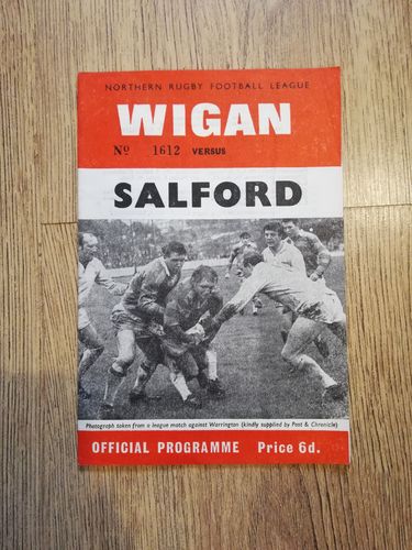 Wigan v Salford Mar 1970 Rugby League Programme