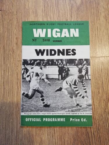 Wigan v Widnes Apr 1970 Rugby League Programme