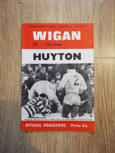 Wigan v Huyton Apr 1970 Rugby League Programme