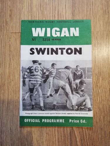 Wigan v Swinton Apr 1970 Rugby League Programme