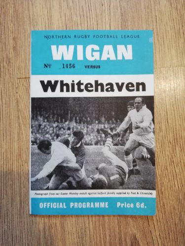 Wigan v Whitehaven Apr 1970 Top 16 Play-Off Rugby League Programme