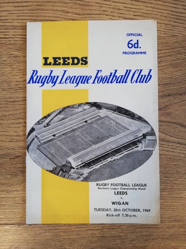 Leeds v Wigan Oct 1969 Rugby League Programme