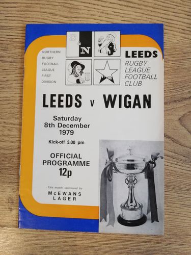 Leeds v Wigan Dec 1979 Rugby League Programme