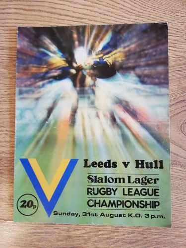 Leeds v Hull Aug 1980 Rugby League Programme