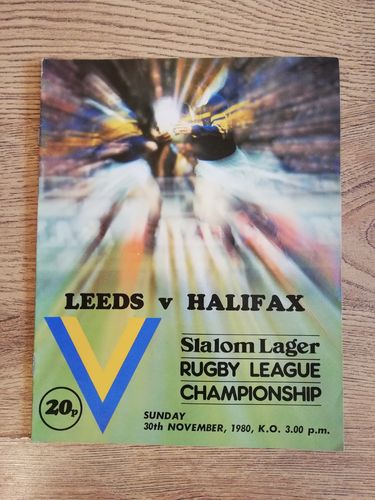 Leeds v Halifax Nov 1980 Rugby League Programme
